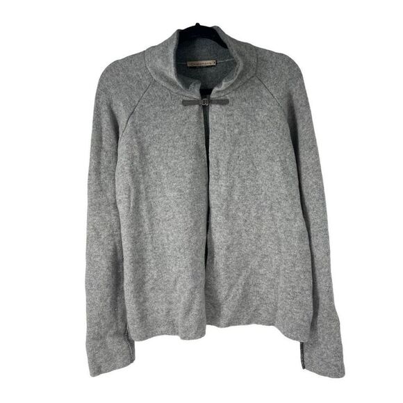Chiaramente Gray Wool Blend Single Hook‎ Closure Cardigan Sweater Sz M Women’s - Picture 1 of 9